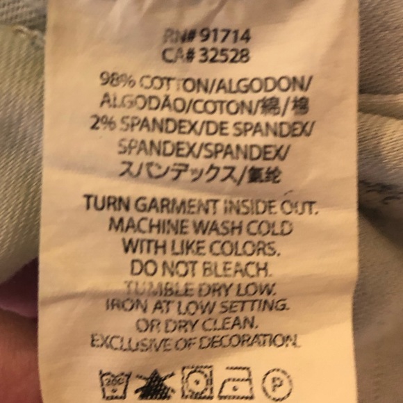 Armani Exchange AX Light Wrinkle Distressed Denim Jeans SZ 33 Long. - Picture 10 of 12